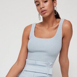 Aritzia Babaton Crop Top in Light Blue